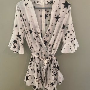 Star print romper